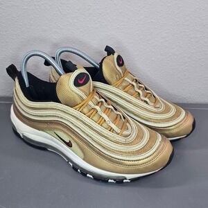 Nike Air Max 97‎ OG QS 884421-700 Metallic Gold Varsity Red Men's Sz 9.5